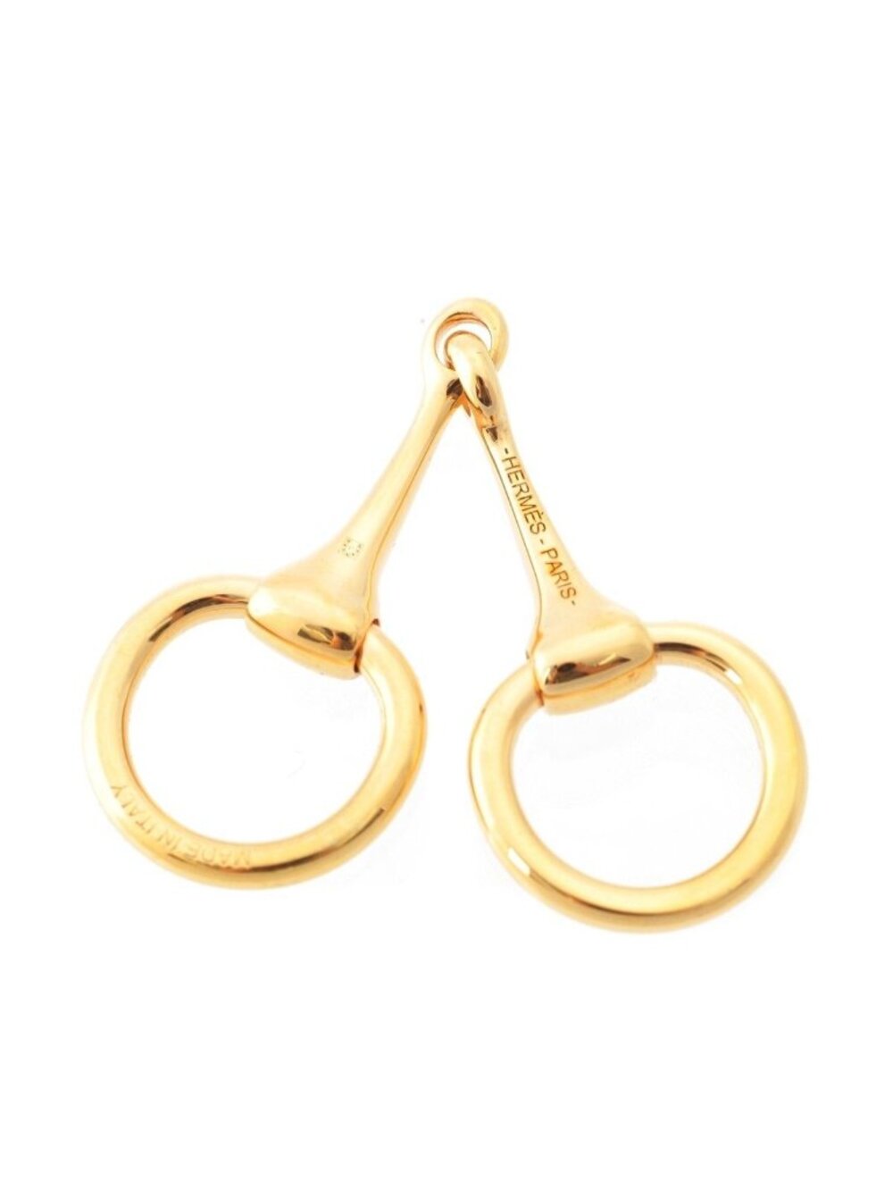 Hermes Mors de Horsebit Scarf Ring Gold